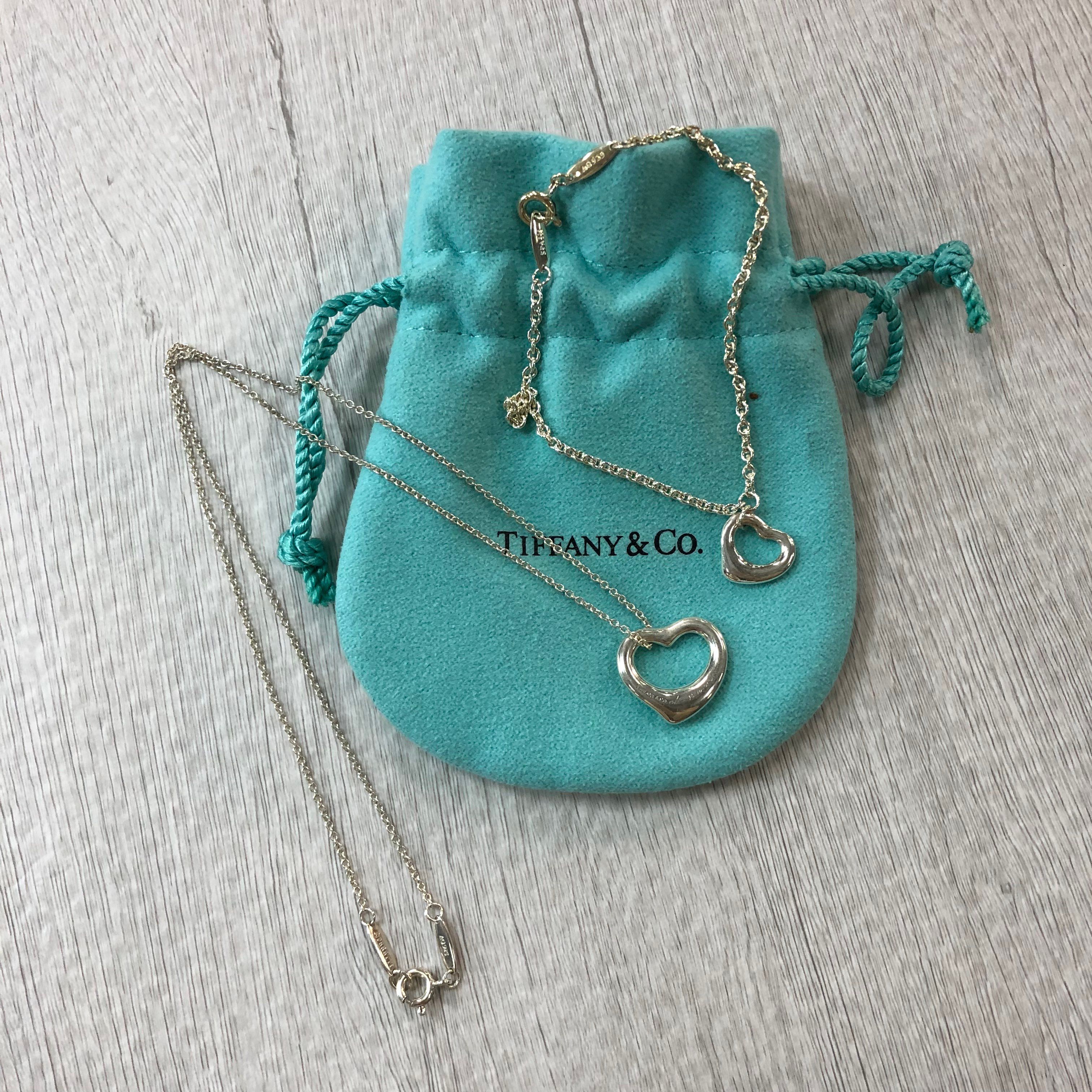 ティファニー 925 オープンハートネックレス&ブレスレット