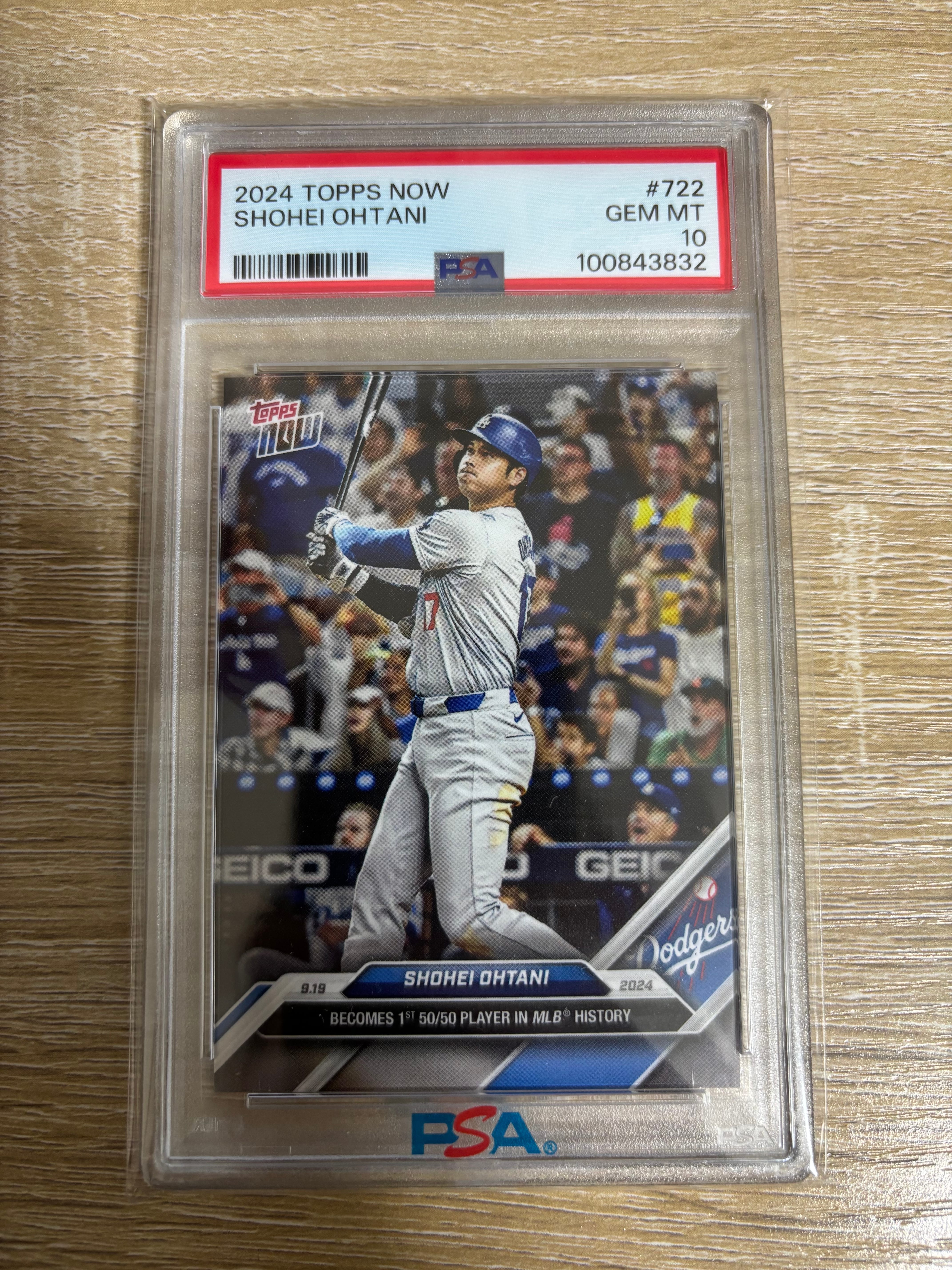 大谷翔平 [722](2024 MLB トップスナウカード「50/50 Club 9/19/24」)