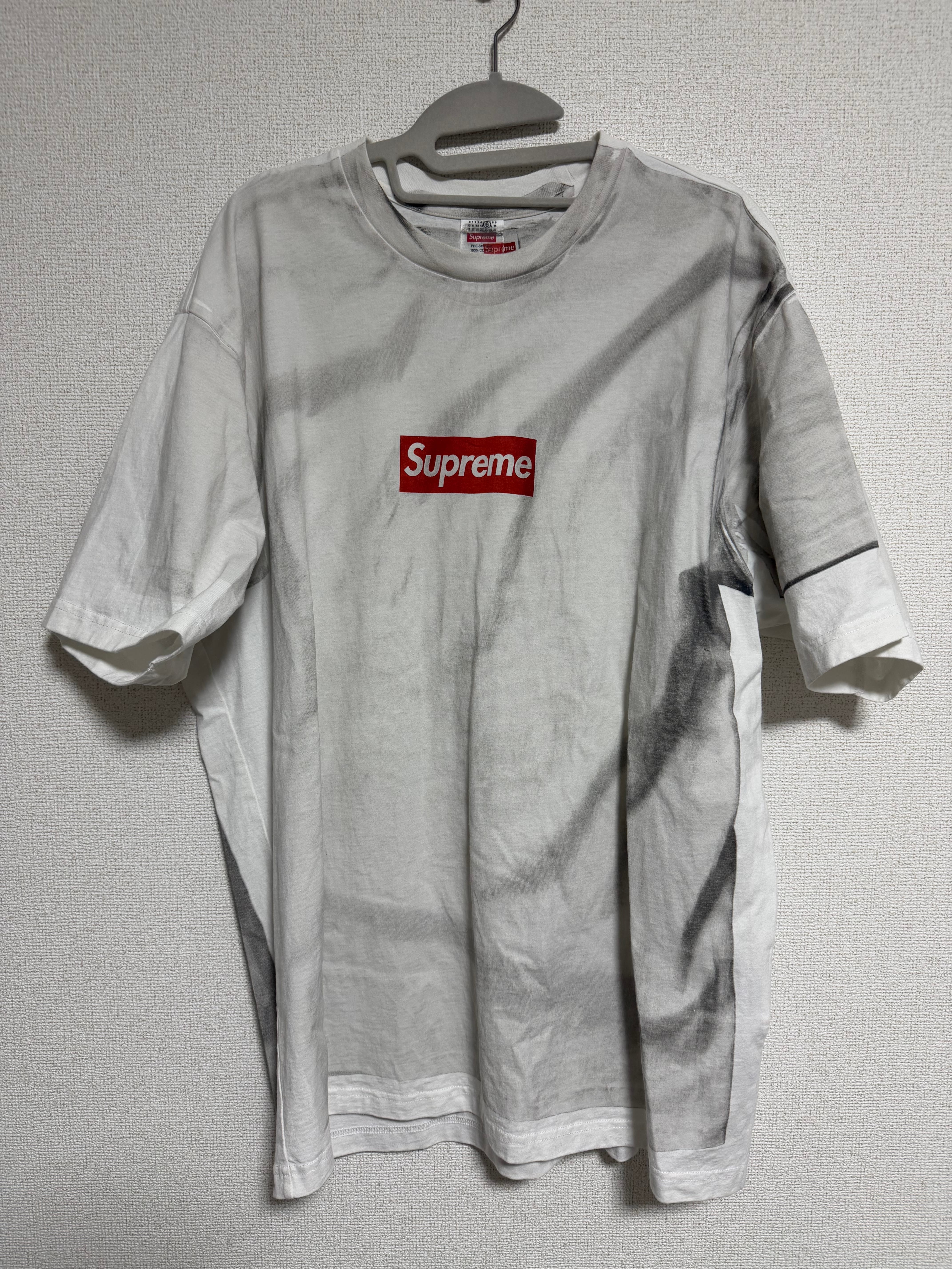 Supreme x MM6 Maison Margiela Box Logo Tee "White"