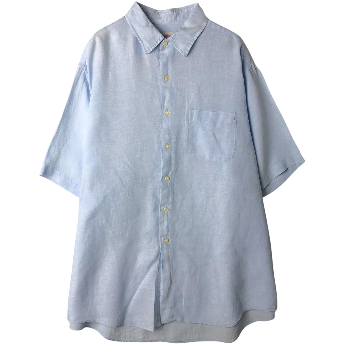 古着 ブルックスブラザーズ Brooks Brothers 346 半袖 リネンシャツ メンズXL相当/rab182099