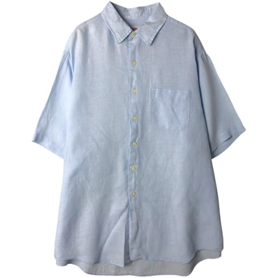 古着 ブルックスブラザーズ Brooks Brothers 346 半袖 リネンシャツ メンズXL相当/rab182099