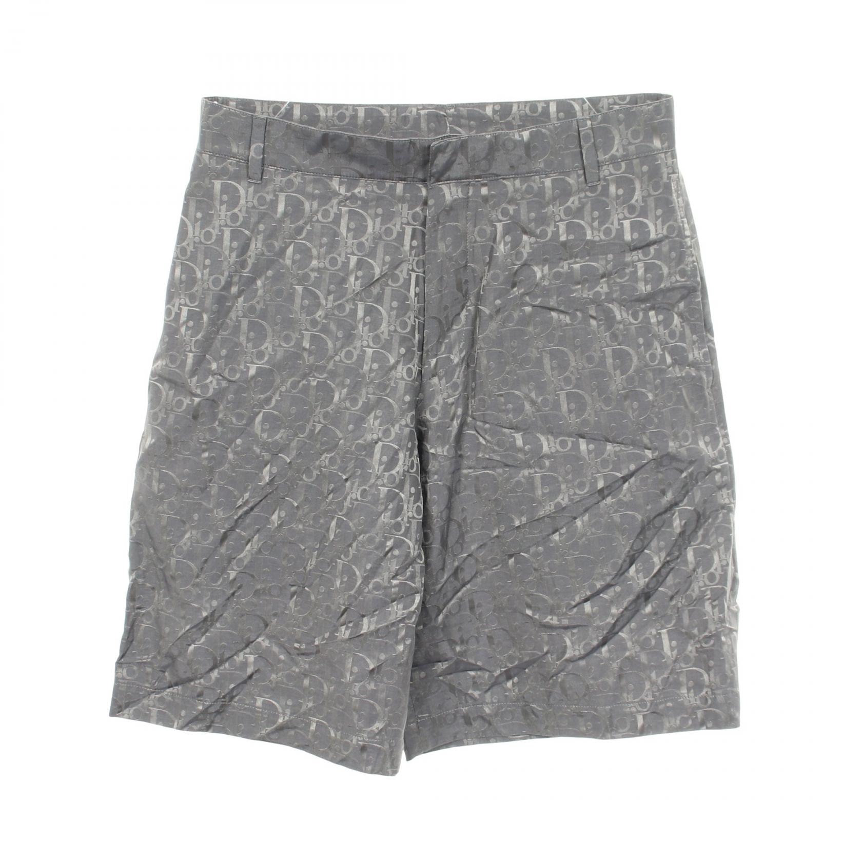 ディオール Dior オブリーク パンツ 衣料品 ボトムス シルク コットン メンズ グレー系 【中古】