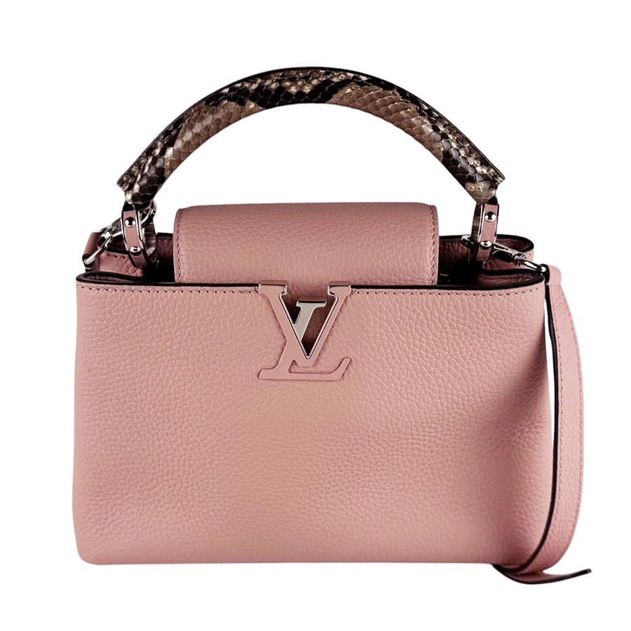 ルイ ヴィトン LOUIS VUITTON ハンドバッグ ショルダーバッグ カプシーヌBB レザー/パイソン マグノリア レディース N92042【中古】 z10626