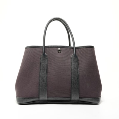 エルメス HERMES Y刻印 2020年製 ガーデンパーティTPM トワルアッシュ ネゴンダ Y刻印 ハンドバッグ【中古】