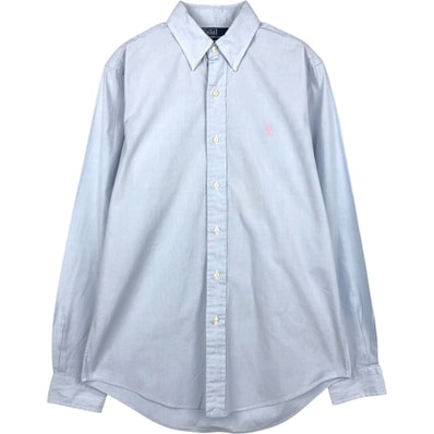 古着 ラルフローレン Ralph Lauren POLO by Ralph Lauren CUSTM FIT 長袖 ボタンダウンシャツ メンズM相当/eaa662935