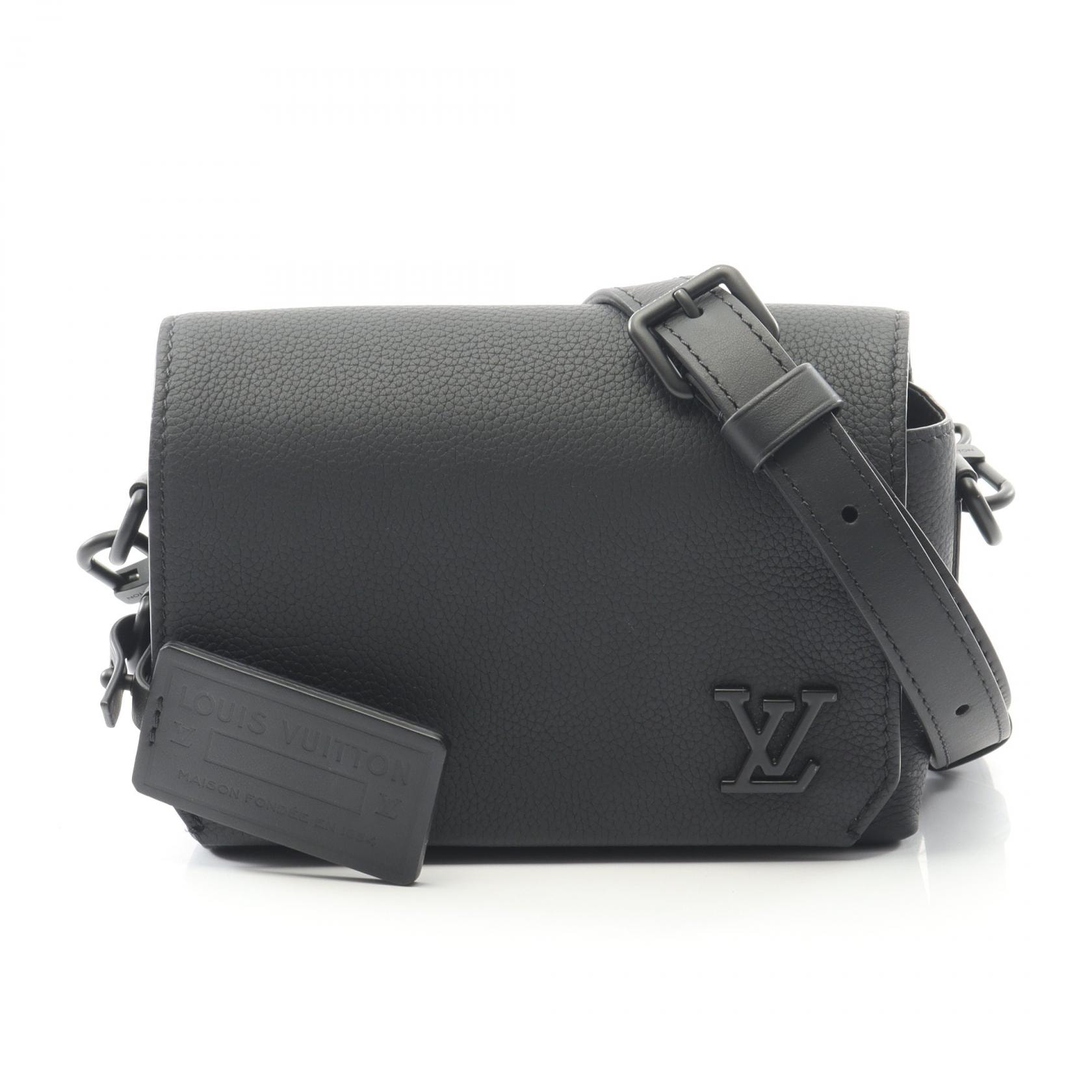ルイ・ヴィトン LOUIS VUITTON ファストライン ウェアラブル ウォレット LV ショルダーバッグ バッグ レザー アエログラム メンズ ブラック系 M82085 【中古】