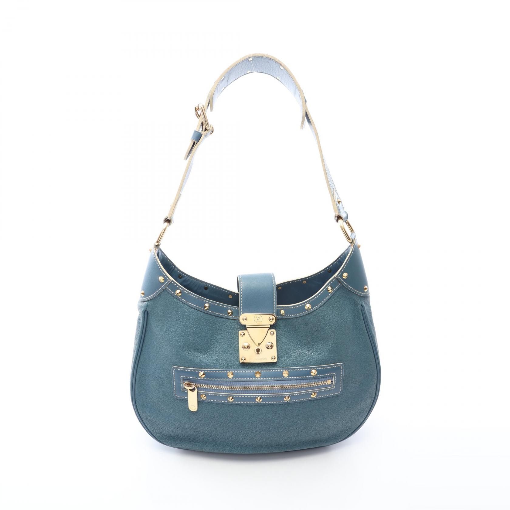 ルイ・ヴィトン LOUIS VUITTON アフリオラン ショルダーバッグ バッグ レザー スハリ レディース ブルー系 M92852 【中古】