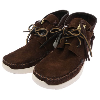 VISVIM ビズビム ブーツ 19AW 0119202002001 UTE MOC TRAINER MID-FOLK ダークブラウン系 ベージュ系 US8【極上美品】【中古】