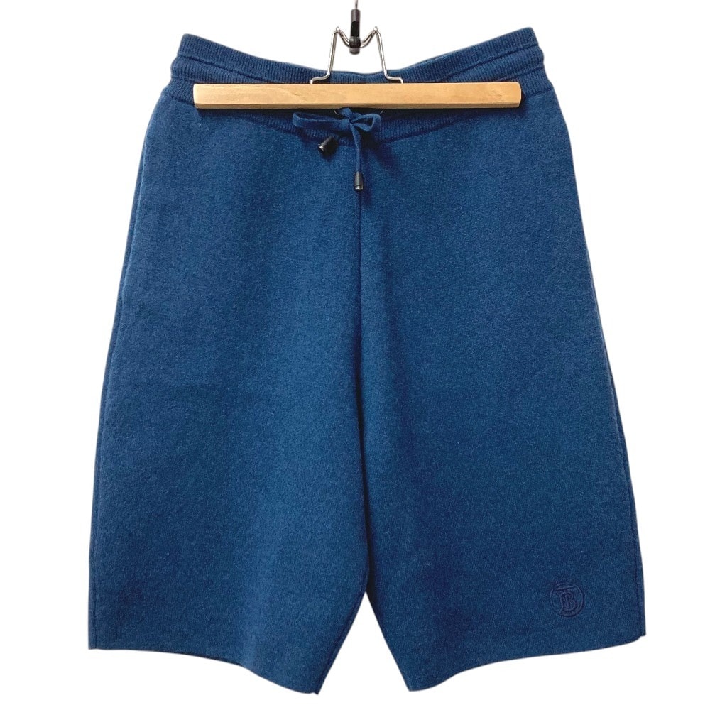 バーバリー BURBERRY TBロゴ  8039162 ハーフパンツ ボトムス 紐 ショートパンツ アパレル パンツ カシミヤ ブルー 新品同様