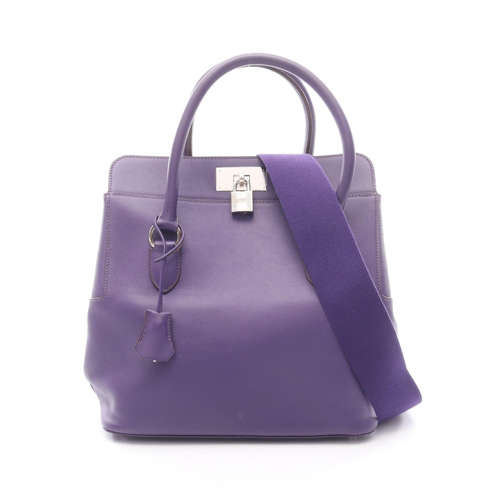 エルメス HERMES ツールボックス26 2WAY ハンドバッグ バッグ レザー ヴォースイフト ヴォースイフト ウルトラバイオレット T刻印(2015年製造) レディース パープル系 【中古】