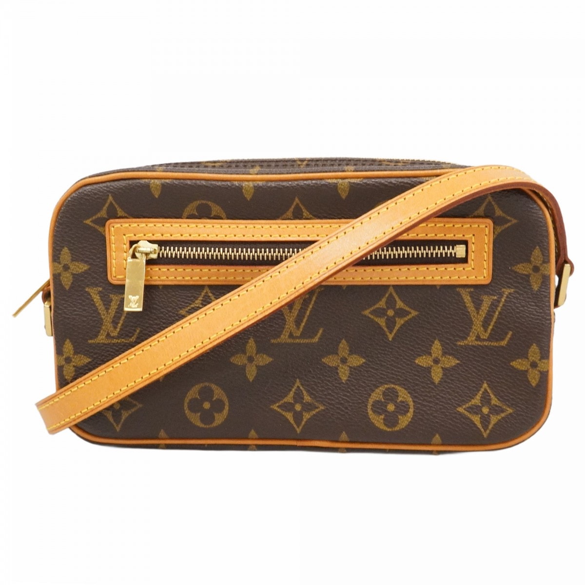 【6dc3631】ルイヴィトン ショルダーバッグ モノグラム ポシェットシテ M51183 ブラウン【中古】レディース