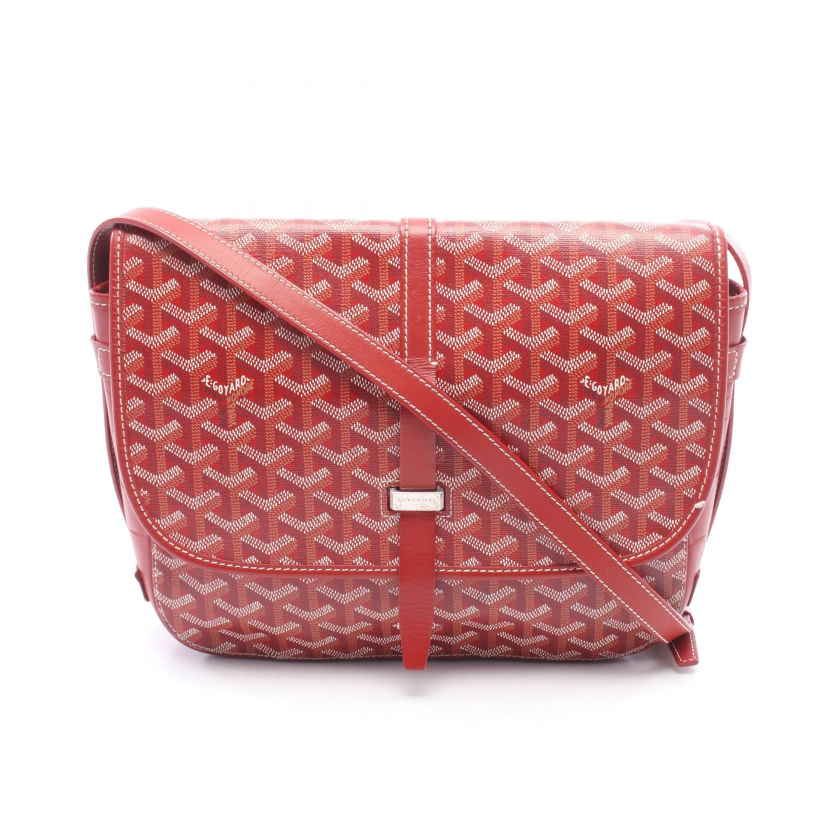 ゴヤール GOYARD ベルヴェデーレMM ショルダーバッグ バッグ PVCコーティングキャンバス レザー レディース レッド系 / ホワイト系 / マルチカラー BELVE3MMLTY02CG02P 【中古】