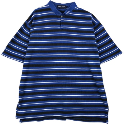 古着 ラルフローレン Ralph Lauren POLO GOLF ポロゴルフ 半袖 ボーダー ポロシャツ メンズL相当/eaa620791