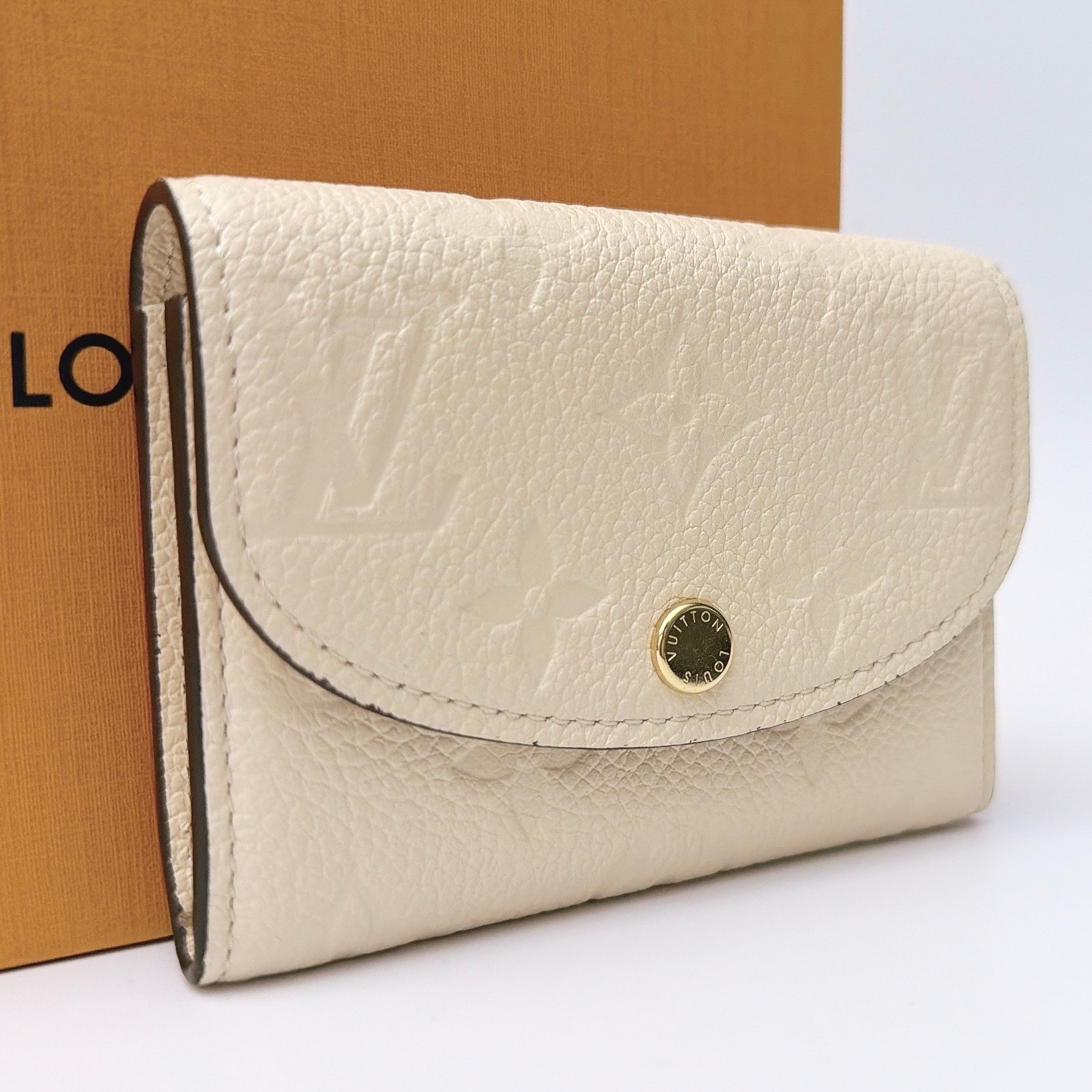 Louis Vuitton Rosalie Coin Purse Monogram Empreinte Leather "Cream"