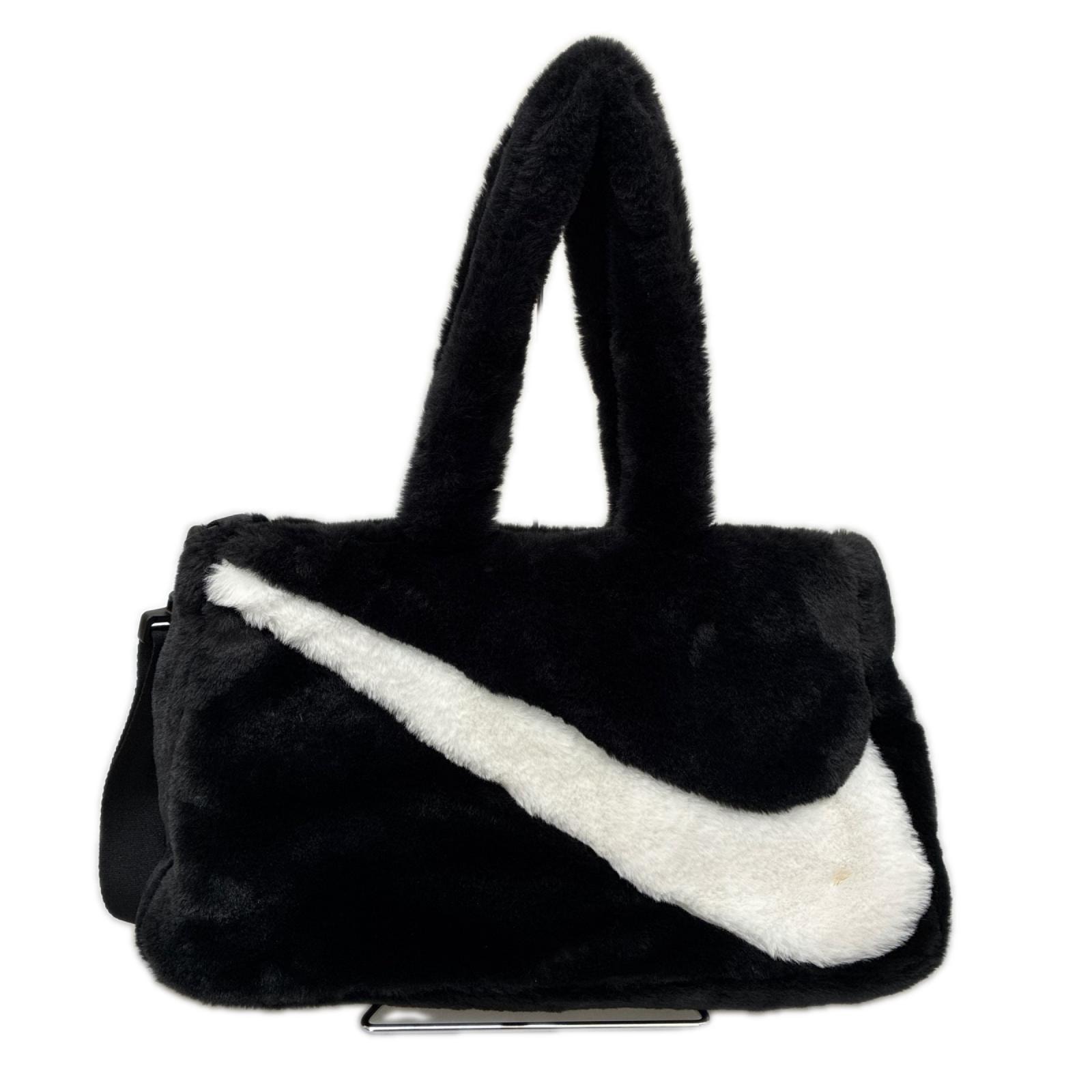 NIKE ナイキ トートバッグ ウィメンズ HO23 FX ファー ショルダーバッグ 2WAY Sportswear Faux Fur Tote FB3050 ブラック