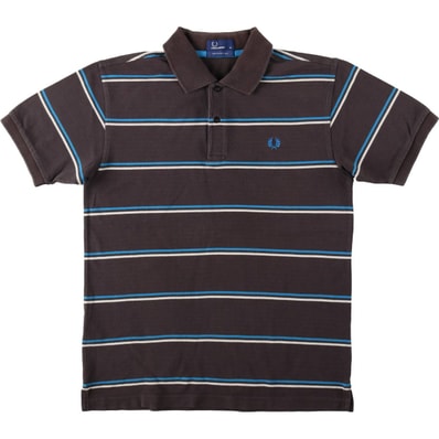 古着 フレッドペリー FRED PERRY マルチボーダー 半袖 ボーダー ポロシャツ メンズM相当/eaa657684