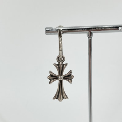 CHROME HEARTS(クロムハーツ) TINY CH CROSS タイニーCHクロスフープ SV925 ピアス 5.36g シルバー