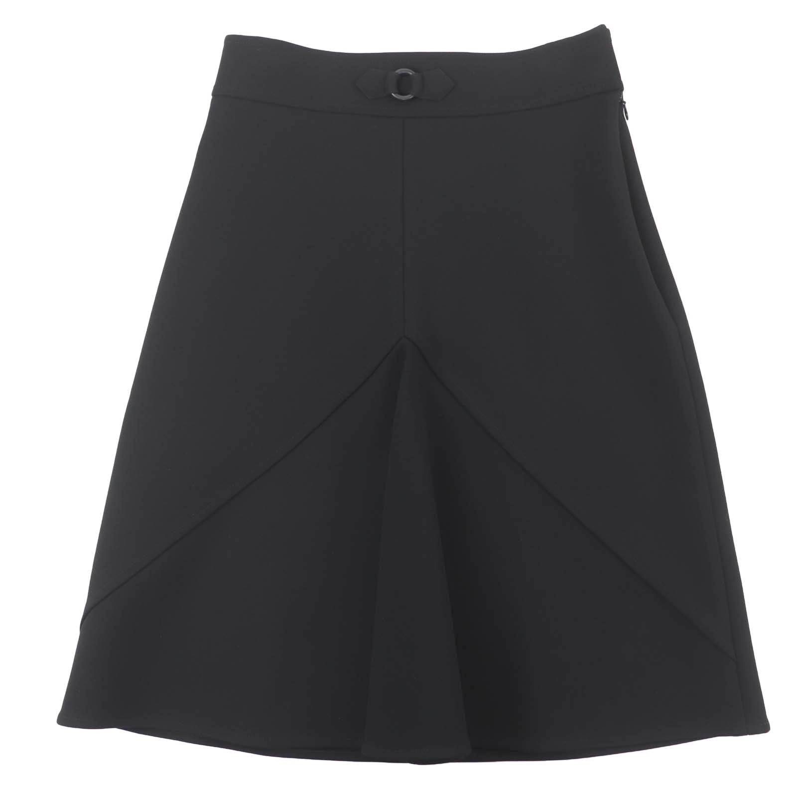 極美品 エルメス フレアスカート ブラック レディース 36 3E0315DJ