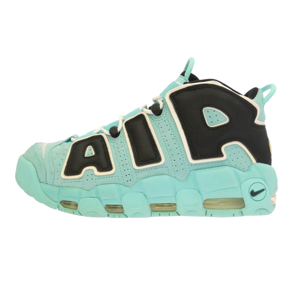 NIKE ナイキ CN8118-400 AIR MORE UPTEMPO LIGHT AQUA BLACK WHITE エア モア アップテンポ デニム ライト アクア ブラック ホワイト ハイカットスニーカー ライトブルー系 ブラック系 27.5cm【中古】