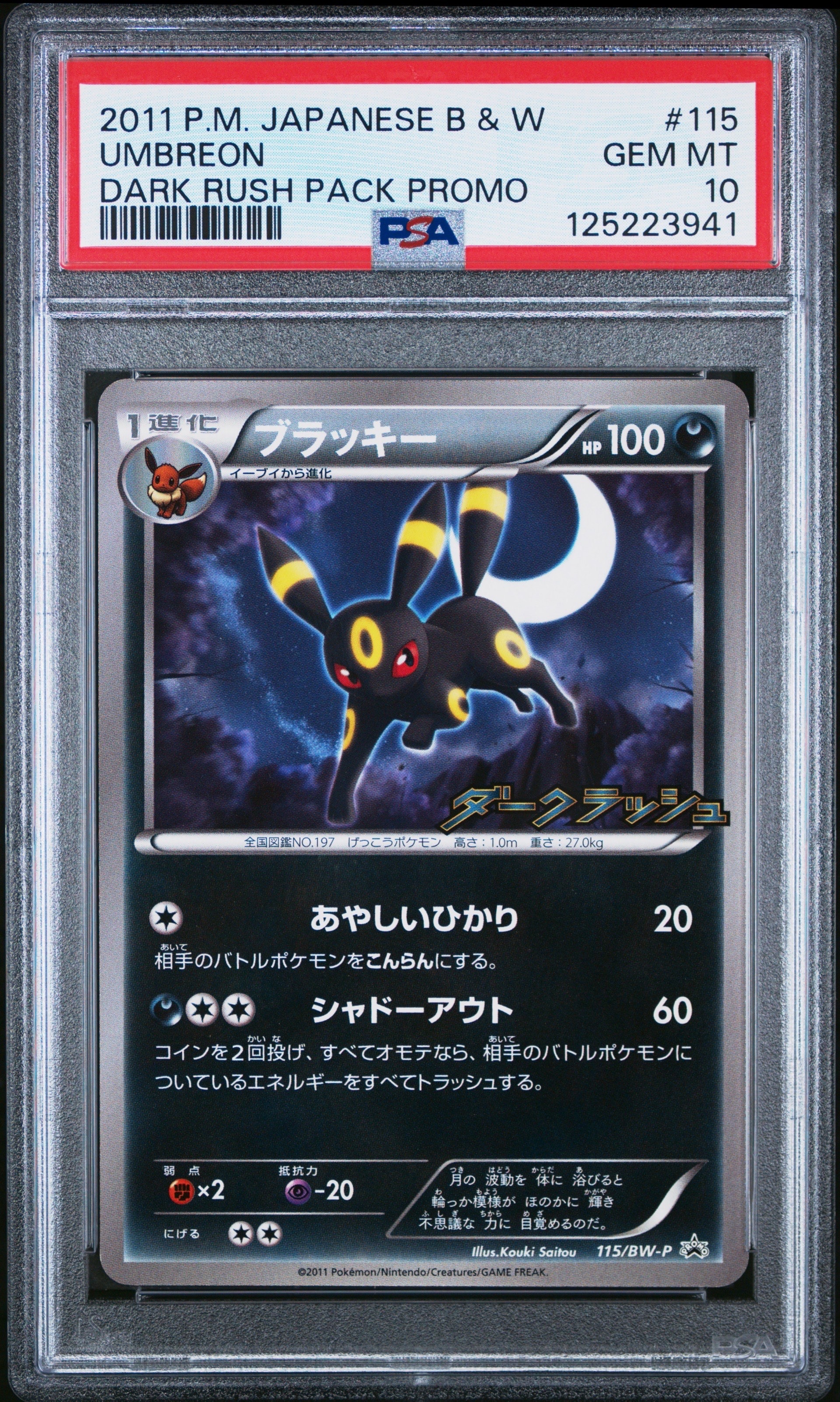 ブラッキー P [BW-P 115/BW-P](プロモーションカード「ダークラッシュキャンペーンパック」)