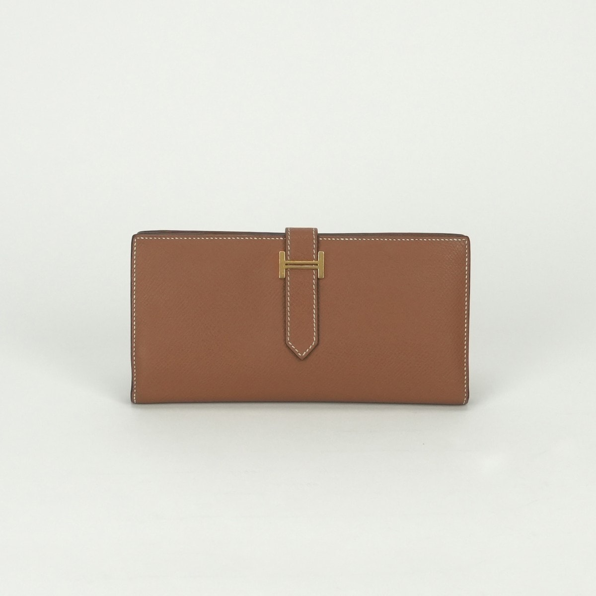 エルメス HERMES ベアンスフレ ベアン スフレ 財布 長財布 ロングウォレット エプソン ゴールド Gold ブラウン Brown 茶 ゴールド金具 ヴォーエプソン
