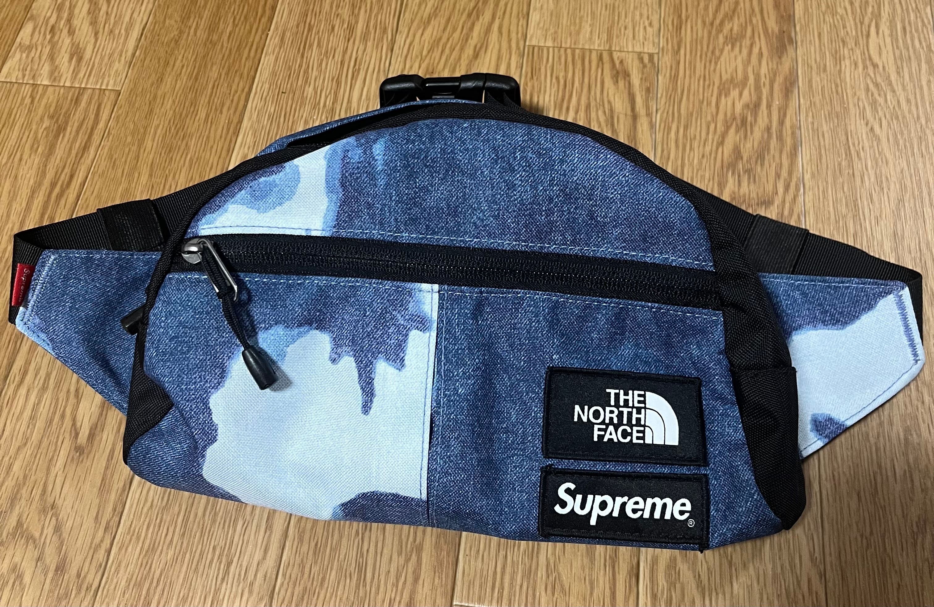 Supreme x The North Face Bleached Denim Print Roo II "Indigo"