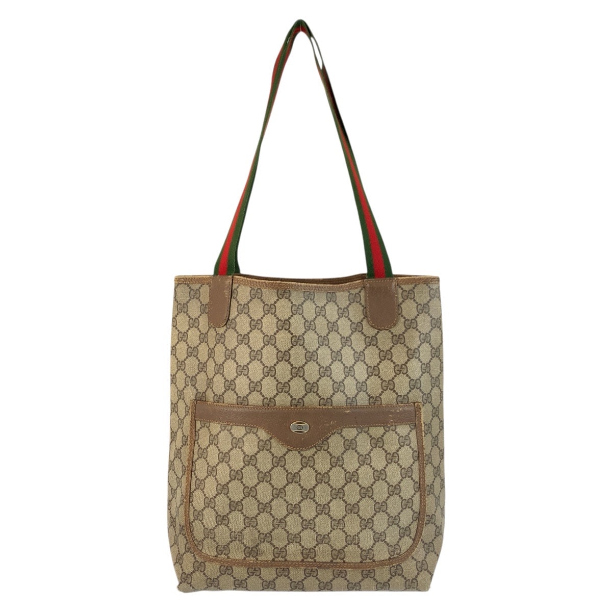 GUCCI グッチ ヴィンテージ シェリーライン ベージュ ブラウン GGスプリームキャンバス トートバッグ ショルダーバッグ 506818 【中古】