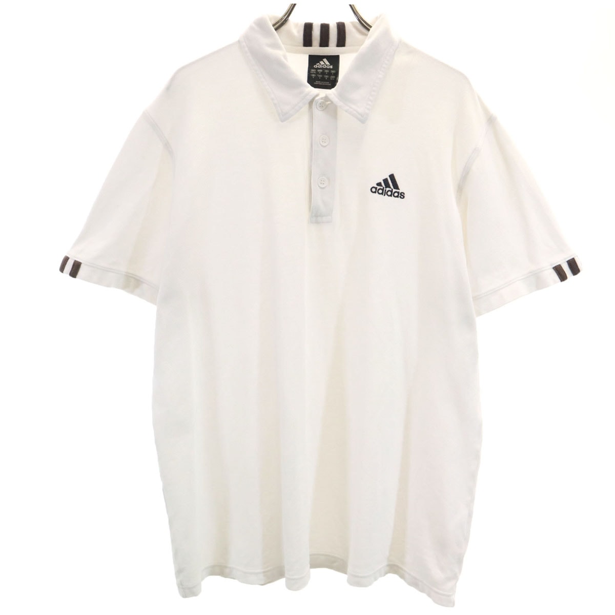 adidas アディダス 半袖 ポロシャツ O ホワイト