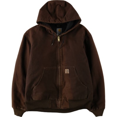 古着 00年代 カーハート Carhartt アクティブジャケット 中綿入り ダックフルジップパーカー メキシコ製 メンズL相当/eaa645765