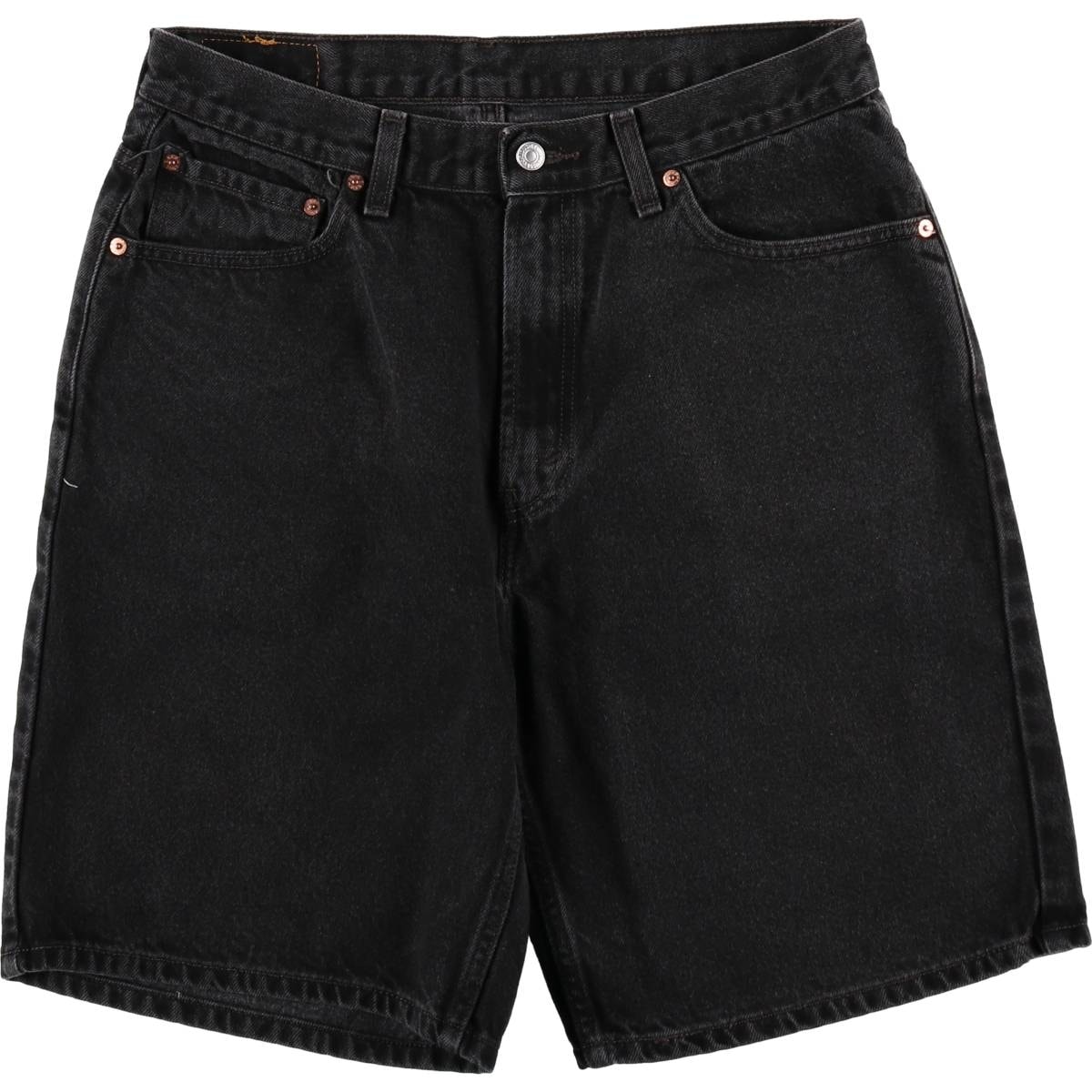 古着 リーバイス Levi's 550 RELAXED FIT ブラックデニムショーツ ハーフパンツ ジョーツ メンズw34相当/eaa478158