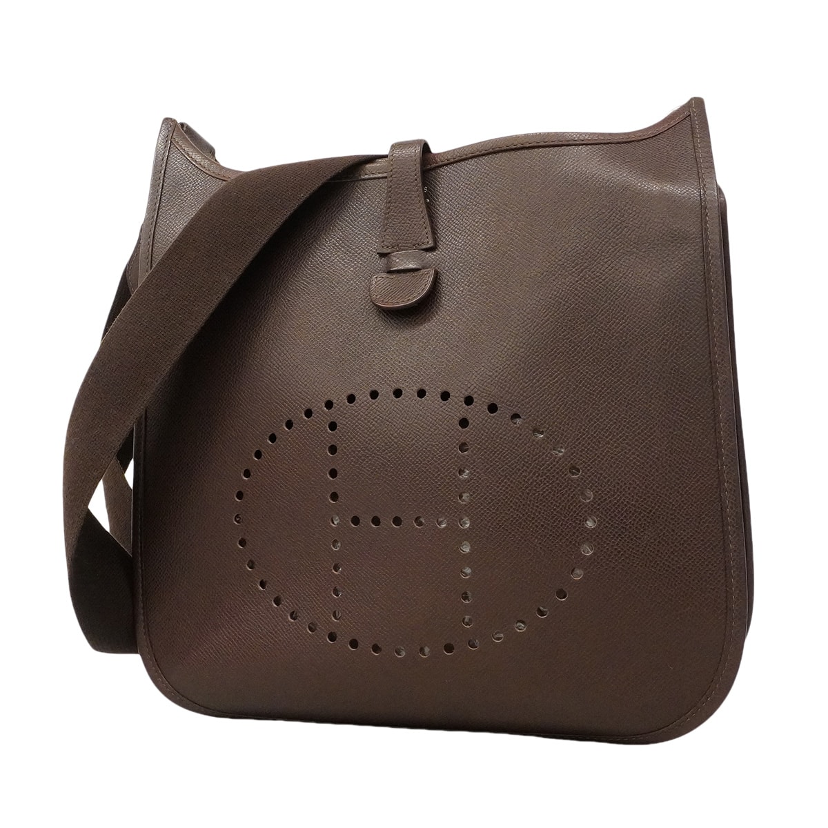 ★最終価格★SALE【6hb0094】エルメス ショルダーバッグ エヴリン2PM ヴォーエプソン ハバナ シルバー金具 □K刻印【中古】レディース