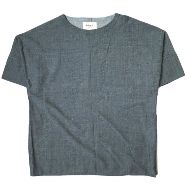 ADAM ET ROPE アダムエロペ 日本製 葛利毛織 KUZURI布帛TEE プルオーバーシャツ GMM0833 Free NAVY Tシャツ トップス g20009