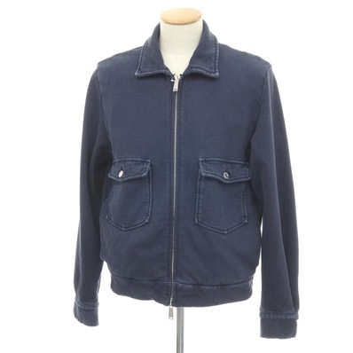 【中古】ディースクエアード DSQUARED2 コットン ダブルジップブルゾン ネイビー【サイズXS】【メンズ】