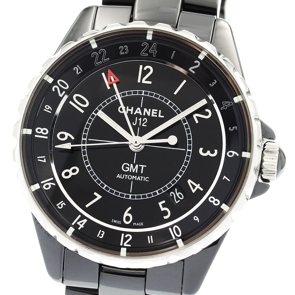 ☆美品  シャネル J12 GMT 黒セラミック H3102 メンズ 【中古】