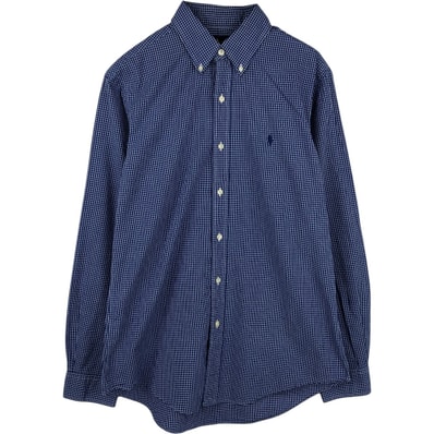 古着 ラルフローレン Ralph Lauren CUSTOM FIT 長袖 ボタンダウンチェックシャツ メンズM相当/eaa676756