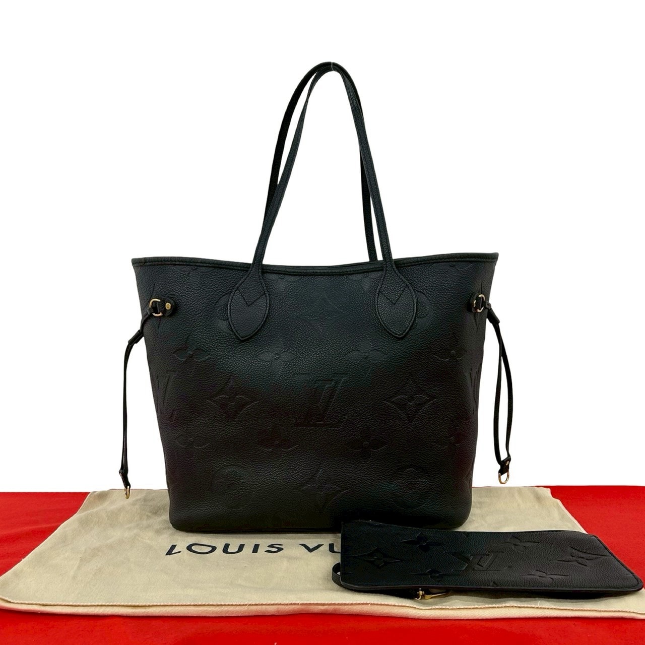 LOUIS VUITTON ルイヴィトン ネヴァーフル MM モノグラム アンプラント レザー トートバッグ ブラック
 41206