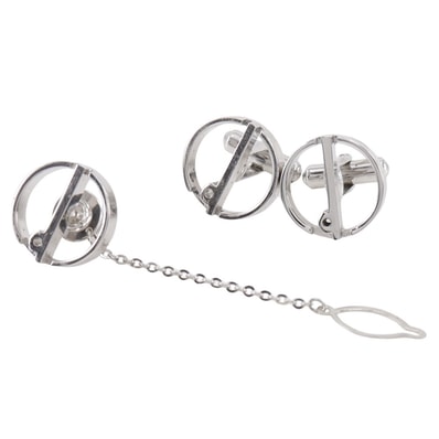 ダンヒル タイタックセット dロゴ メンズカフス