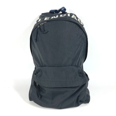 バレンシアガ BALENCIAGA ウィール ロゴ 507460 バイカラー バックパック カバン バッグ リュック リュックサック ナイロン ブラック