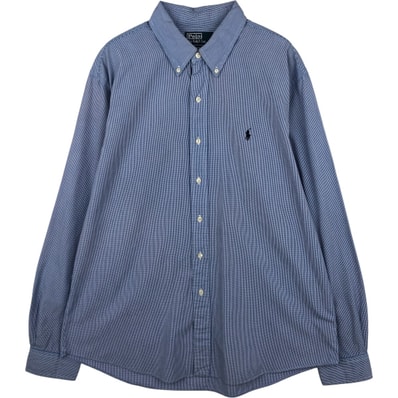 古着 ラルフローレン Ralph Lauren POLO by RALPH LAUREN CLASSIC FIT ギンガムチェック 長袖 ボタンダウンチェックシャツ メンズXL相当/eaa614968