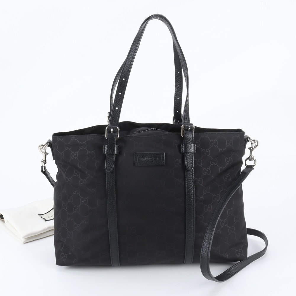 ■極美品 グッチ GGナイロン 387067 ショルダーバッグ