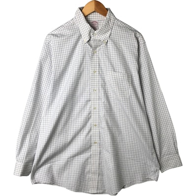 古着 ブルックスブラザーズ Brooks Brothers Est.1818 長袖 ボタンダウンチェックシャツ メンズXL相当/eaa542925