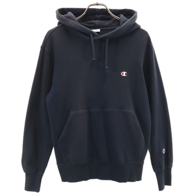 Champion チャンピオン 長袖 スウェットパーカー S ネイビー