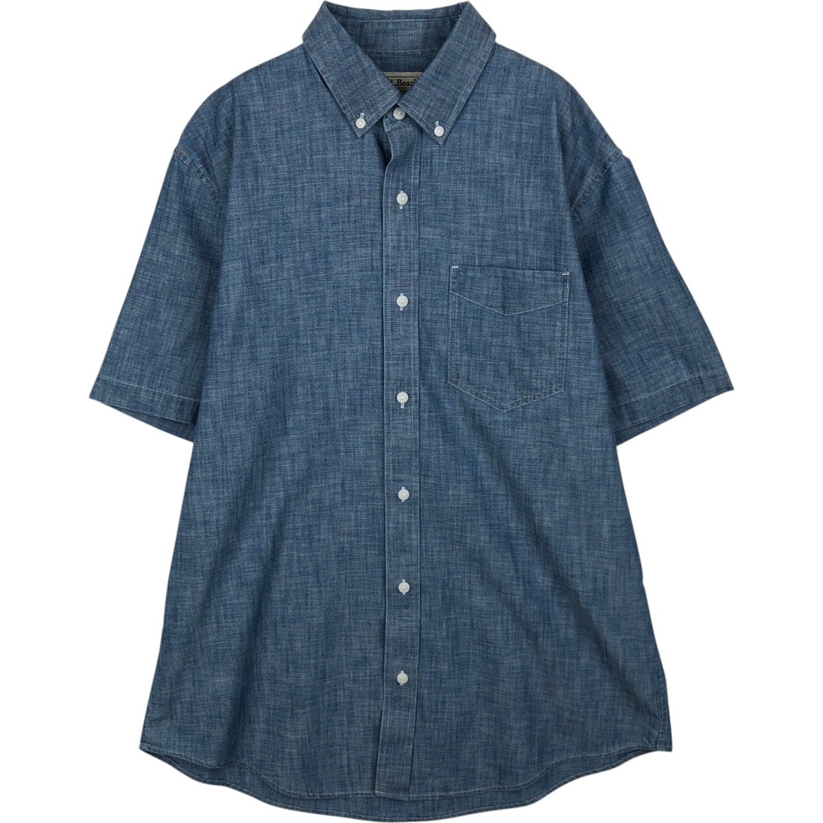 古着 90~00年代 エルエルビーン L.L.Bean TRADITIONAL FIT ボタンダウン 半袖 シャンブレーシャツ メンズM相当 ヴィンテージ/eaa478061