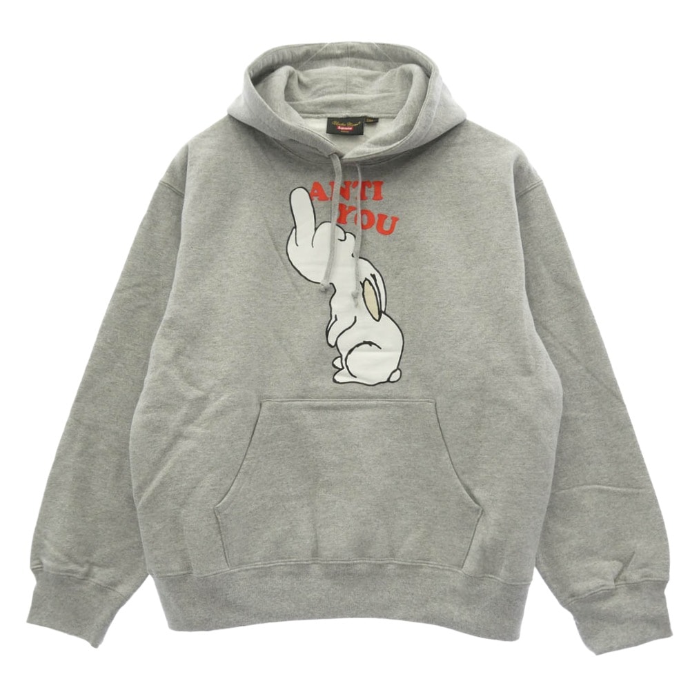 Supreme UNDERCOVER 23SS × UNDERCOVER アンダーカバー Anti You Hooded Sweatshirt アンティ ユー フーディー スウェットシャツ プルオーバー パーカー グレー系 M【中古】