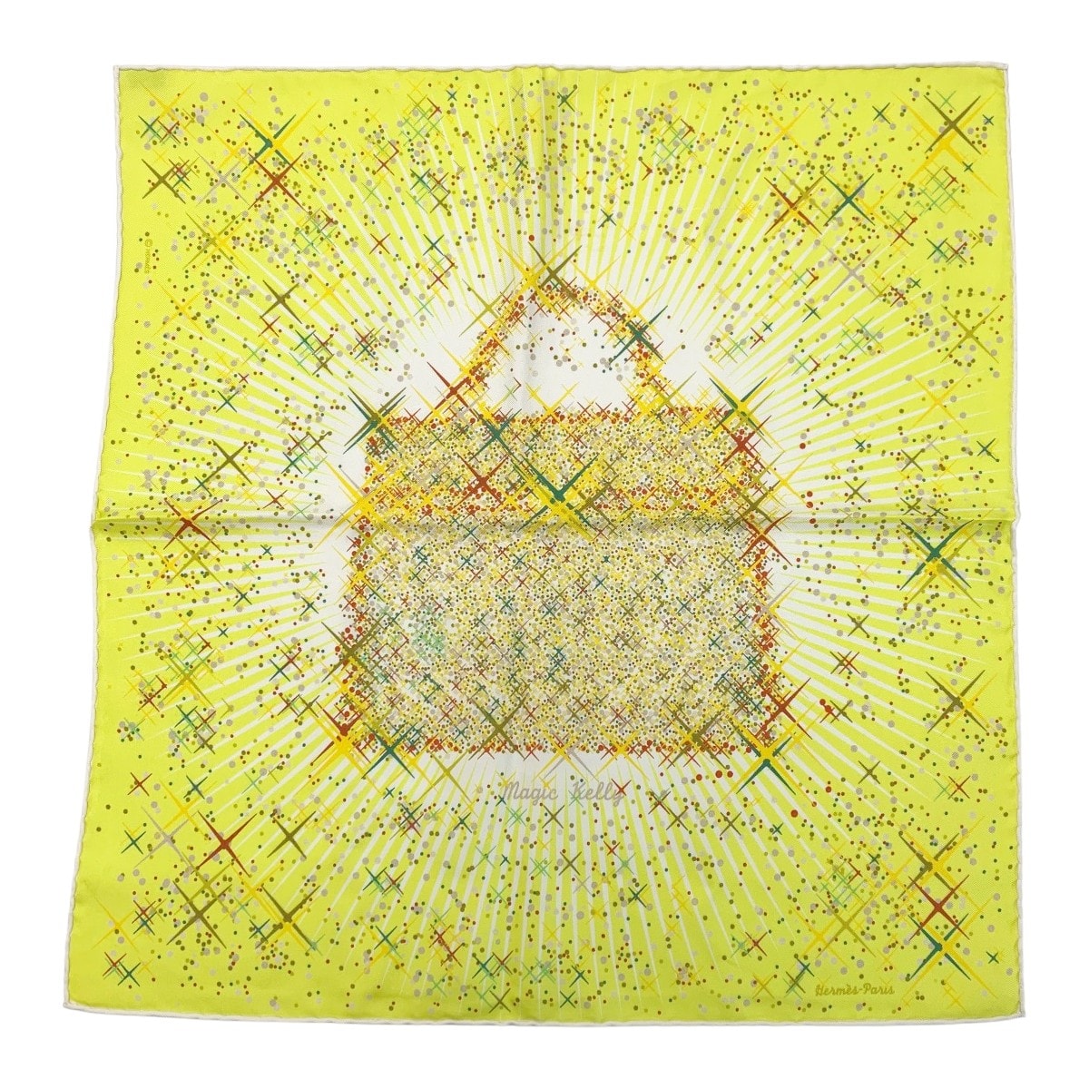 ☆☆HERMES エルメス マジックケリー イエロー シルクスカーフ レディース