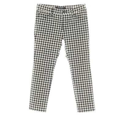 【中古】ジュンヤワタナベ コムデギャルソン JUNYA WATANABE COMME des GARCONS 2010年春夏 ストレッチ ポリエステル ハウンドトゥース 5ポケットパンツ ブラックxホワイト【サイズS】【レディース】