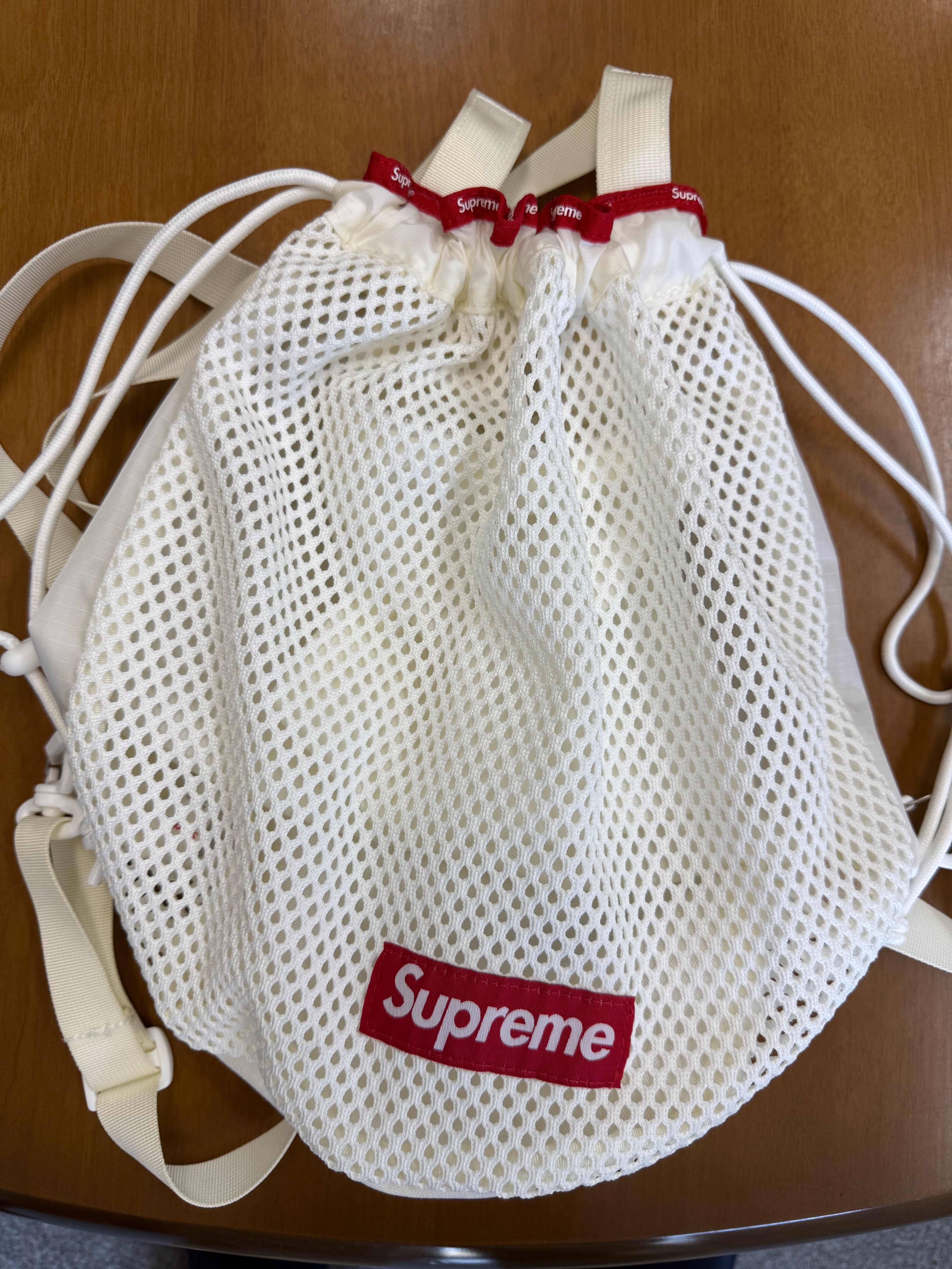 Supreme Mesh Small Backpack "White"