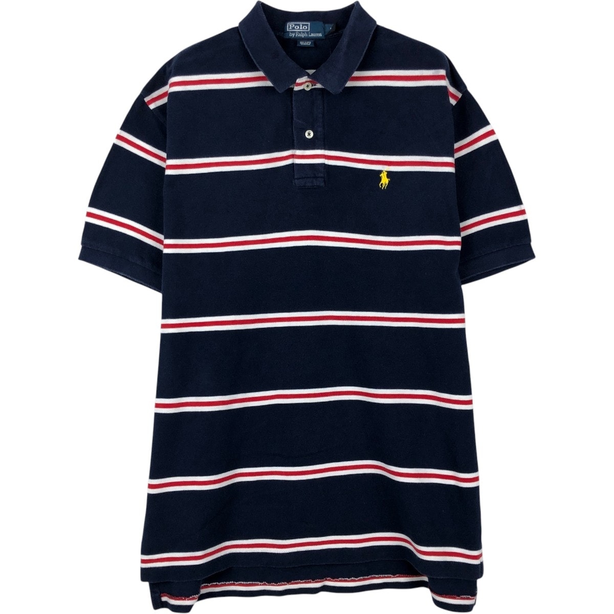 古着 ラルフローレン Ralph Lauren POLO by Ralph Lauren マルチボーダー 半袖 ボーダー ポロシャツ メンズL相当/eaa667450