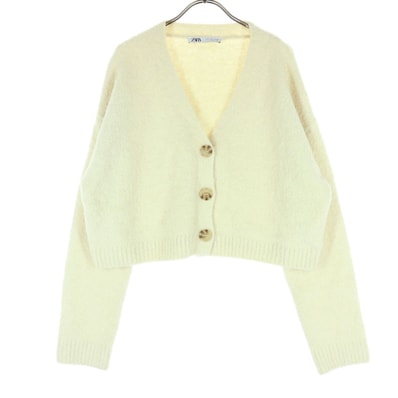 ZARA ザラ 長袖 ニットカーディガン S ホワイト