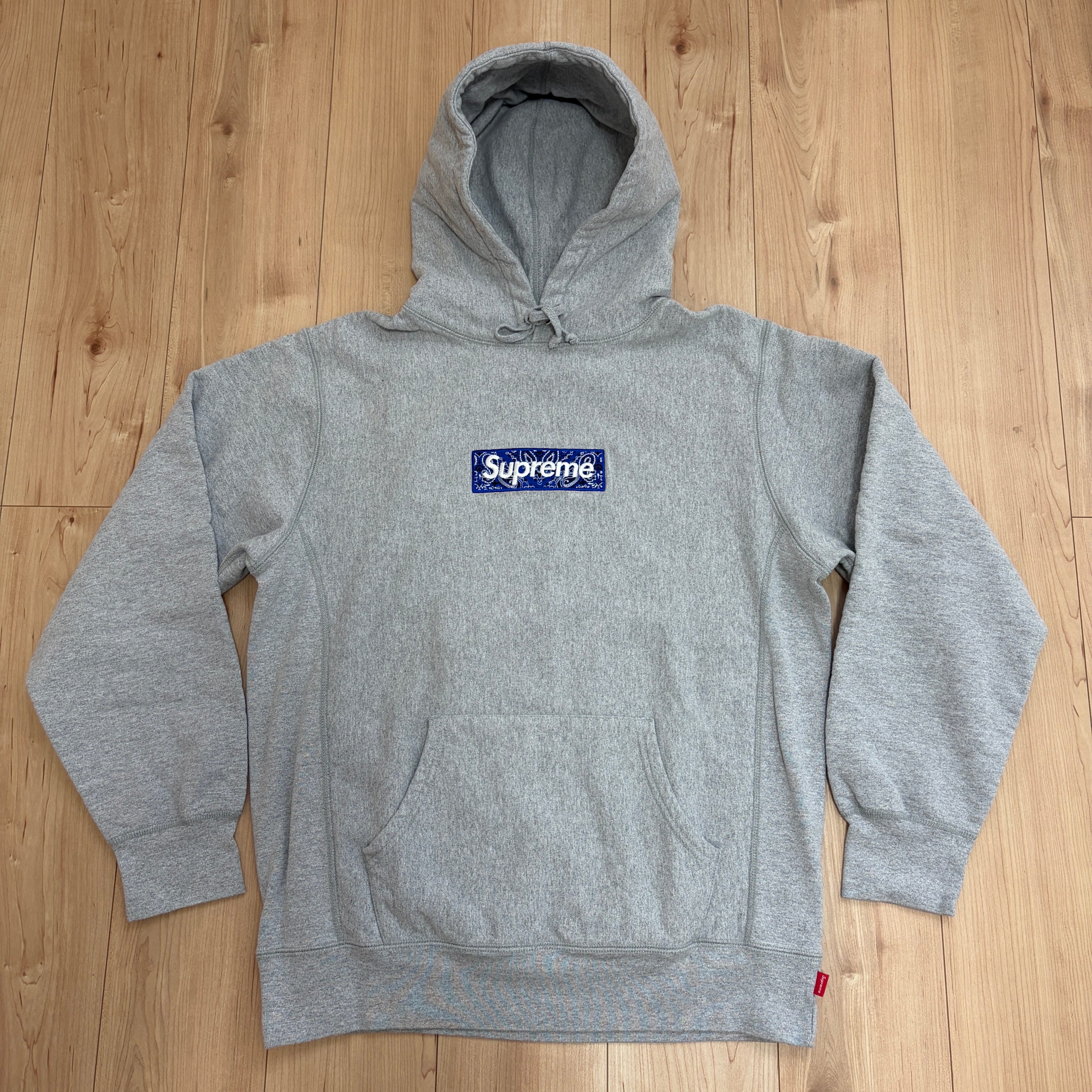 Supreme Bandana Box Logo Hooded Sweatshirt "Grey"